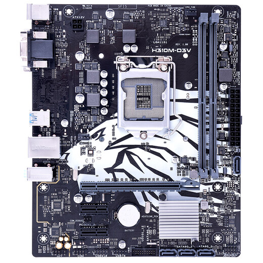 Shengqi H310M-D3V (Intel H310/LGA 1151) motherboard, a motherboard brand owned by ASUS, supports Intel CPU 9400F/9100F/8100/G5420