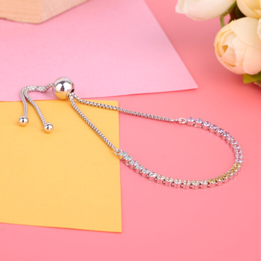 送女友 潘多拉（PANDORA）缤纷闪耀手链925银饰品590524PCZMX 2