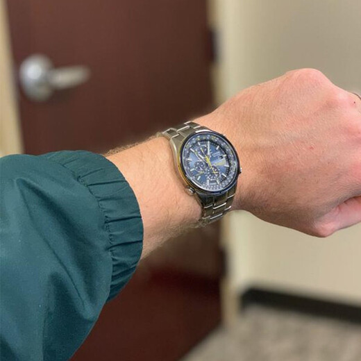 CITIZEN Eco-Drive Blue Angel Air Eagle Multifunctional Fashionable Business Men's Watch as a Gift for Your Boyfriend AT8020-54L