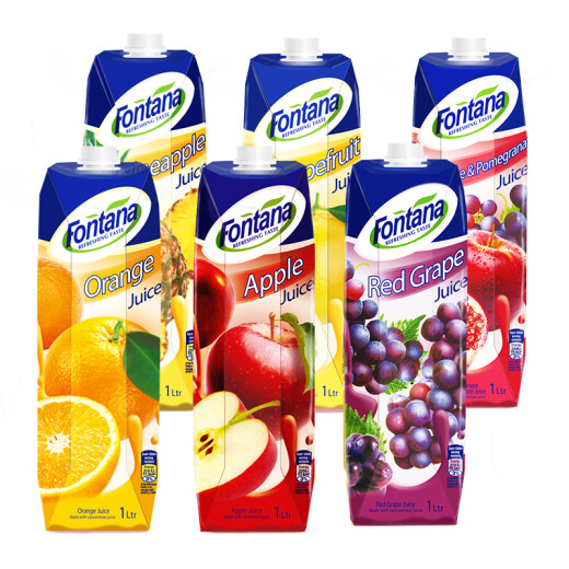 Fontana imported from Mediterranean Cyprus five flavors of juice 1*5 bottles of juice drink gift box