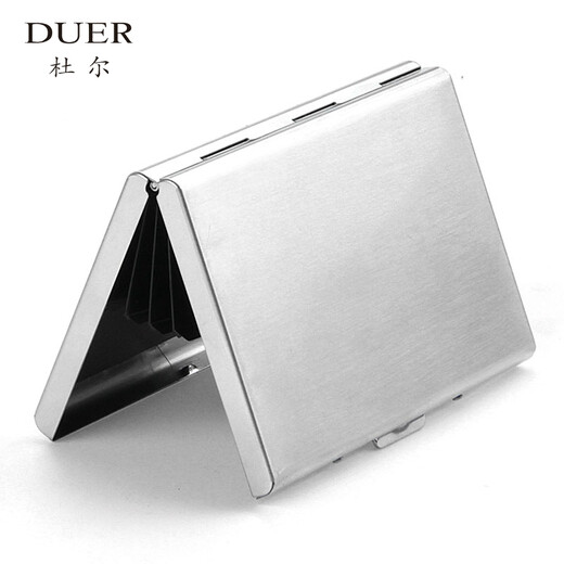 Duer gift custom anti-theft brushing metal card bag for men anti-lost stainless steel ultra-thin anti-demagnetization bank card case for women card box 6 card position brushed-gloss, lettering contact customer service