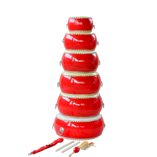 Yuma (yu ma) Cowide Drum Kinder kleiner Drum Big Drum Hall Drum Gongs Musikinstrument Drum War Drum Kindertrommel schlägt Spielzeug 9-Zoll-Trommel 30cm*17 cm+große Becken (über 6 Jahre alt)