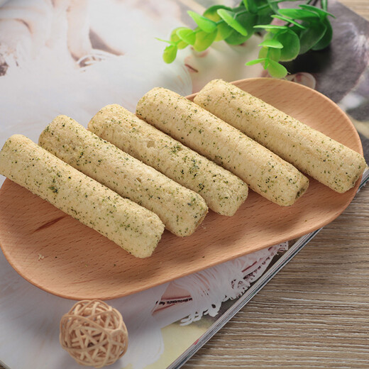 Mi lao teo grano fruta sabor algas de algas marrón rollo de arroz grueso cereal sándwich barra de energía bocadillos hinchados 160 g/bolsa