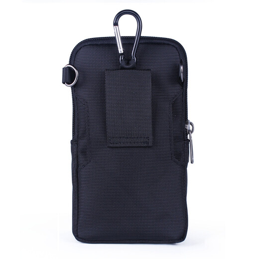 Men's belt waist bag mobile phone bag sports running waist bag multi-functional shoulder bag crossbody small backpack blue with black 6 inches free belt + shoulder strap + hanging buckle + arm strap