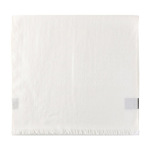 GUCCI GUCCI scarf ivory blended double G pattern women's scarf 165904 3G646 9000
