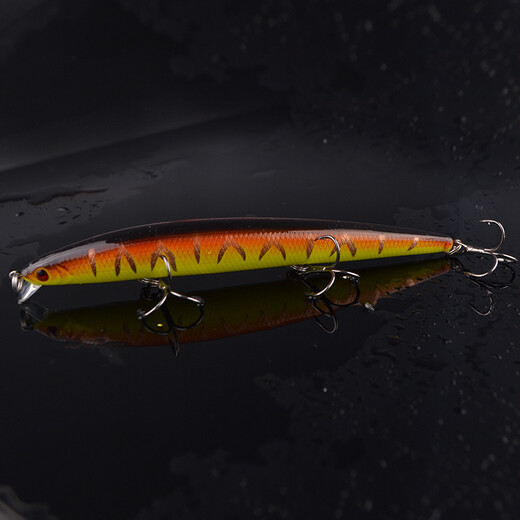 Double trésor Dragon Fruit Fishing Lere Bad Floating Mino's Mouth Bionic Problem Bad Suspension Far-Top Bad Blood Trough Crochet 19g Mino Set (1 pièce)