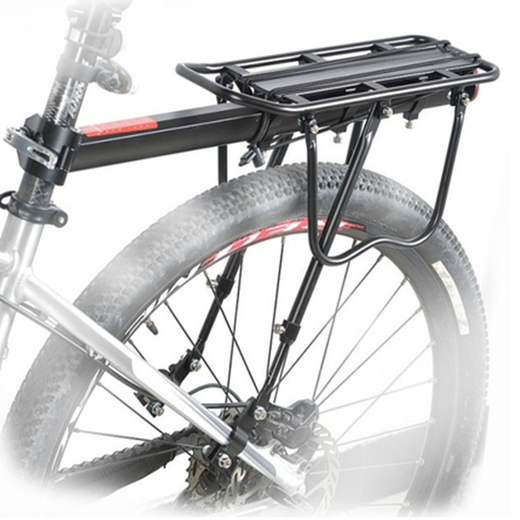 Basicamp Mountain Bike Schnelle Demontage Rack -Scheibe Bremsbremsen Rücksitz Aluminium Legierung Heckrahmen Heckrahmen Fahrradzubehör Ausrüstung 671 Rack + Rücksitzkissen