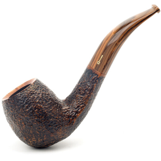 沙芬（SAVINELLI）苔原石楠木烟斗P103ZB年轮纹斗杆麻面677弯斗 烟嘴花色不固定