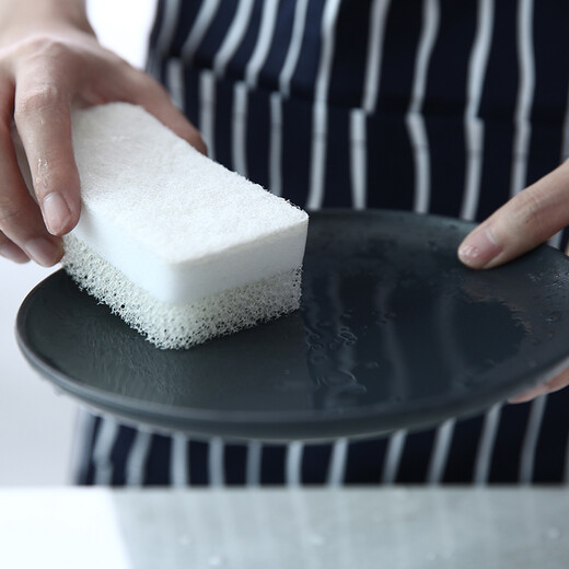 NetEase carefully selects double-sided three-layer ultra-thick wear-resistant pot-protecting dishwashing sponge, scouring pad, dishwashing brush, dishwashing artifact, powerful degreasing tool, double-sided usable, three packs