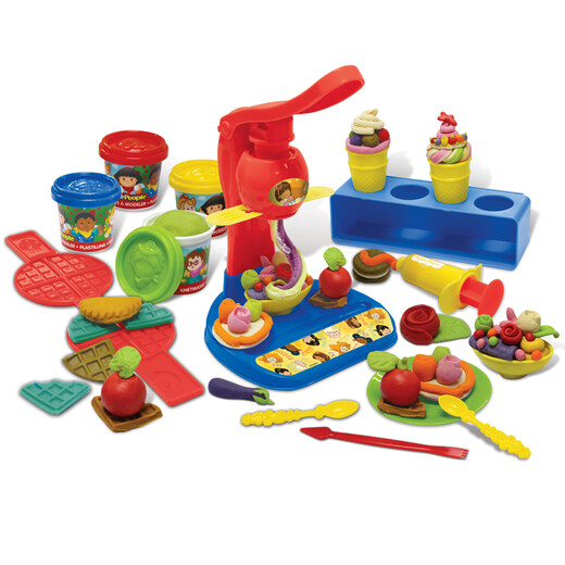 [70% nuevo] Fisher-Price Mudmaded Mud Plaskine Clay Molde de arcilla para hombres y niñas Juguetes de educación para la primera infancia para la harina de trigo natural que hace helado casero FPP017
