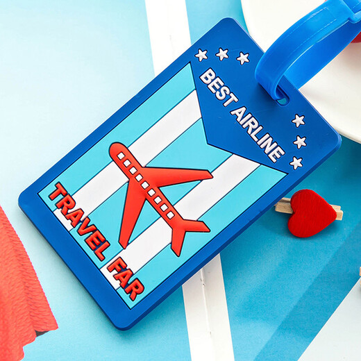 FLYVII 韩国创意旅行箱行李牌 卡通托运挂牌吊牌登机牌 出国留学用品 史迪仔