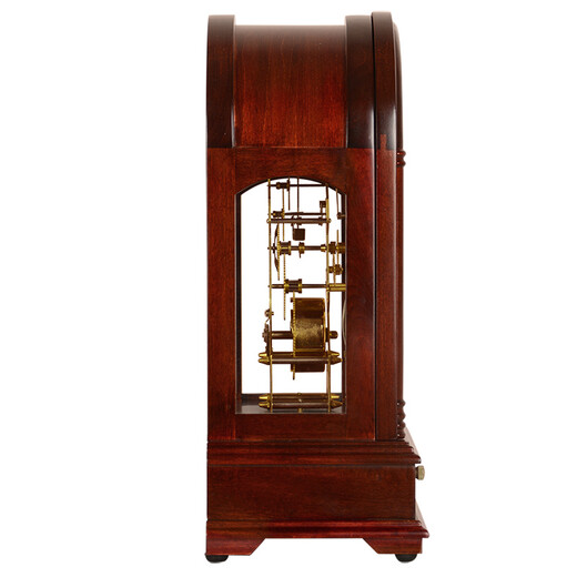 Hanshi (Hense) solid wood mechanical desk clock living room classical table clock retro alarm clock creative ornaments old-fashioned sitting clock HD323 basswood-domestic 31-day movement