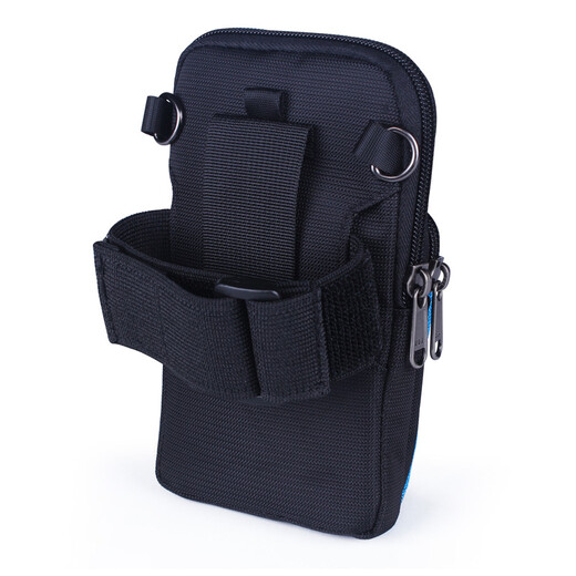 Men's belt waist bag mobile phone bag sports running waist bag multi-functional shoulder bag crossbody small backpack blue with black 6 inches free belt + shoulder strap + hanging buckle + arm strap