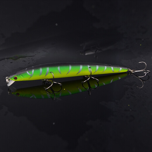 Double trésor Dragon Fruit Fishing Lere Bad Floating Mino's Mouth Bionic Problem Bad Suspension Far-Top Bad Blood Trough Crochet 19g Mino Set (1 pièce)