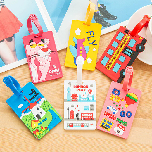 FLYVII 韩国创意旅行箱行李牌 卡通托运挂牌吊牌登机牌 出国留学用品 史迪仔