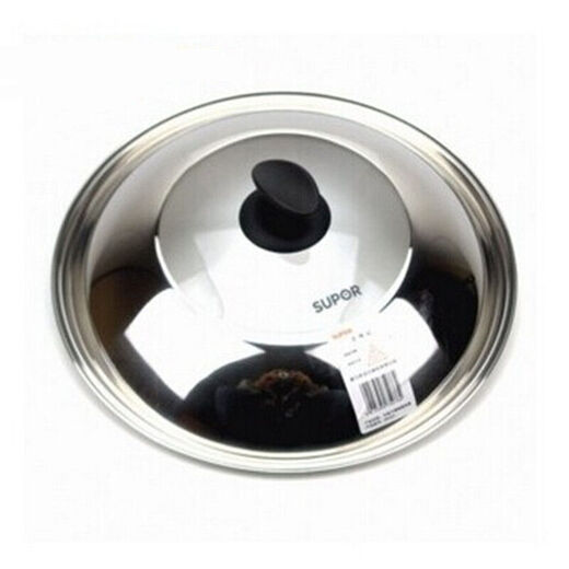 Supor stainless steel pot lid with visible high arch lid 30/32cm stainless steel inlaid glass wok lid lid with visible high arch lid 32cm