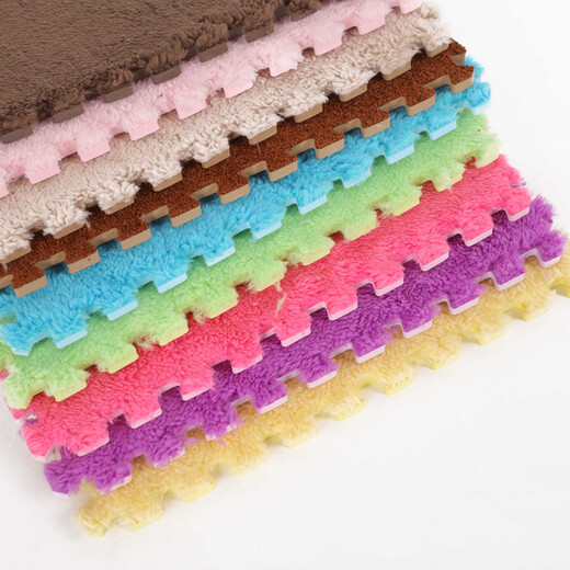 Zhengba splicing carpet suede foam puzzle carpet non-slip thickened living room foyer children's bedroom bedside splicing carpet tatami light green