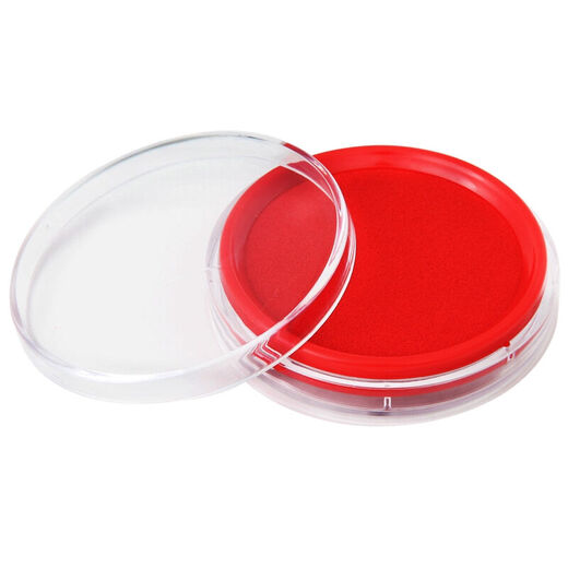 Deli (deli) Plataforma de secado instantáneo de secado rápido Sello de estampilla de goma redonda de impresión transparente Plataforma de impresión transparente rojo y azul Suministros de Oficina de Oficina de Aceite Financiero Rojo Modelo de secado rápido [Rojo]