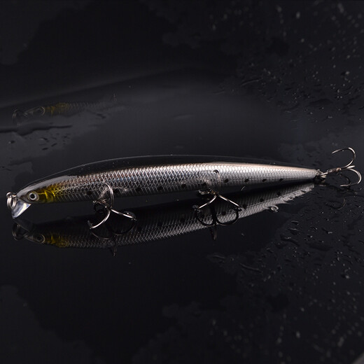 Double trésor Dragon Fruit Fishing Lere Bad Floating Mino's Mouth Bionic Problem Bad Suspension Far-Top Bad Blood Trough Crochet 19g Mino Set (1 pièce)