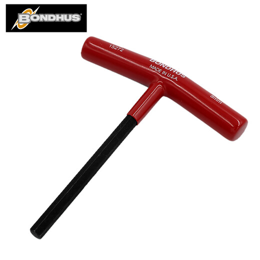 
BONDHUS United States Borton T-shaped hexagonal wrench T-handle internal hexagonal imported hardware tools T-shaped wrench hexagonal edge metric flat head 8mm length 152mm (15272)