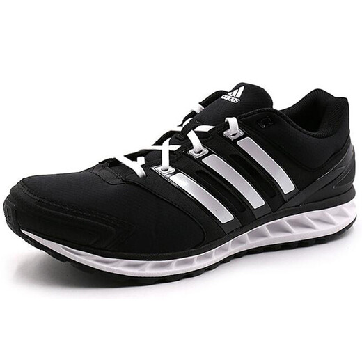 Adidas unisex breathable cushioning lightweight casual sports jogging shoes BA8477 No. 1 black/bright white 4-size/37 size
