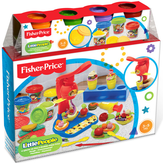[70% nuevo] Fisher-Price Mudmaded Mud Plaskine Clay Molde de arcilla para hombres y niñas Juguetes de educación para la primera infancia para la harina de trigo natural que hace helado casero FPP017