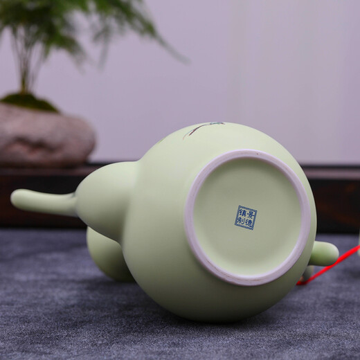 Shengtianxia Jingdezhen ceramic wine set, wine divider, antique tall wine glass, household flask, white wine cup set, Chinese wine bottle, wine cup tray, Cuiyumantang-wine set-1 pot, 10 cups, 1 tray