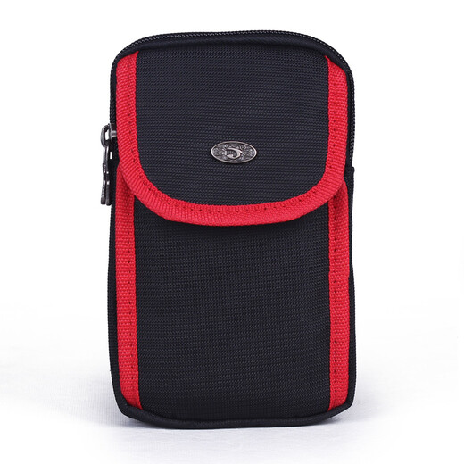 Sports waist bag, running mobile phone arm bag, arm strap wrist bag, multi-functional belt waist bag, men's and women's shoulder bag, sapphire blue edge with black, 6 inches