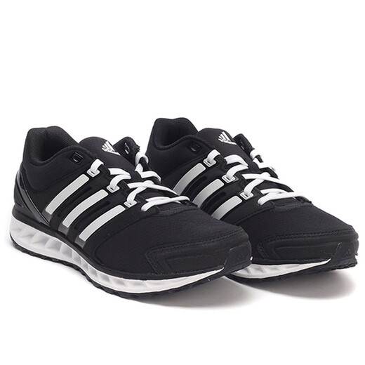 Adidas unisex breathable cushioning lightweight casual sports jogging shoes BA8477 No. 1 black/bright white 4-size/37 size