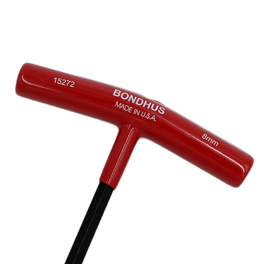 
BONDHUS United States Borton T-shaped hexagonal wrench T-handle internal hexagonal imported hardware tools T-shaped wrench hexagonal edge metric flat head 8mm length 152mm (15272)