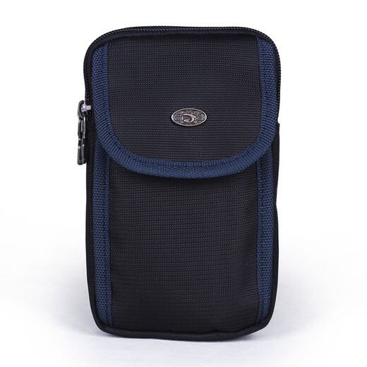 Sports waist bag, running mobile phone arm bag, arm strap wrist bag, multi-functional belt waist bag, men's and women's shoulder bag, sapphire blue edge with black, 6 inches