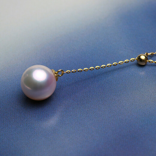 Jewelry Seawater Pearl Pendant Necklace Japanese Akoya Adjustable Pearl Necklace Pendant for Girlfriend 18K Gold Chain 7-7.5mm Japanese Akoya Perfect Round Seawater Pearl
