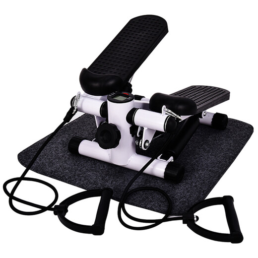 Youmei installation-free stepper home silent small mini stepper weight loss fitness equipment flagship model black and white + drawstring + mat + lubricant