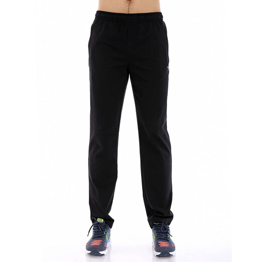 Anta-Herrenhosen, Jogginghosen, Frühlings- und Sommerstil-gestrickte Atmungshosen für Männer, Gelegenheitshosen im Freien, Männer (Empfohlene Sommer-Hose) Basic Black L /175 für 130-150 Jin [Jin gleich 0,5 kg] geeignet.