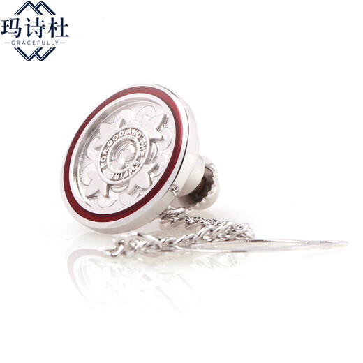 MSKOO SUIT PIN SORN FLORME BAMBOO BLUE ENAMEL PLATINUM FRENSE MENS MEN CHIRT CUFFLINKS BOX BORD ROUGE MPS-8007
