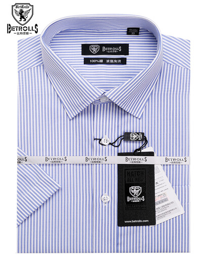 Compromiso (Comprollas) Camisa de algodón puro de algodón puro para hombres Camiseta informal no hierro para hombres algodón 9903 38
