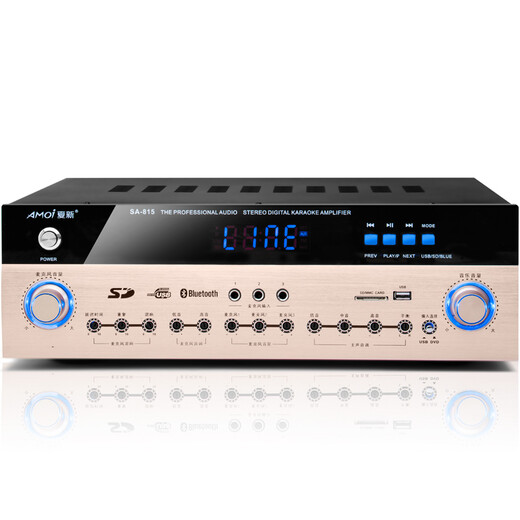 Xia Xin (Amoi) KTV Audio Set 6 Home Theater Set Amplifier Subwoofer Karaoke Card Pack Audio (Black)