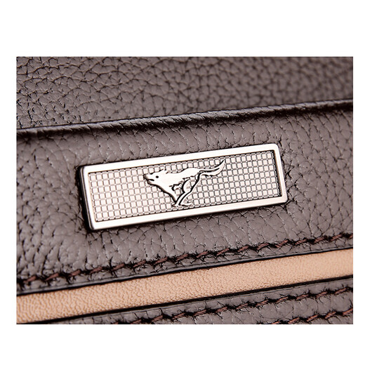 Septwolves Genuine Leather Business Handbag Crossbody Men's Bag Shoulder Bag Men's Cowhide Briefcase Leather Bag for Father's Day Gift Main Picture Litchi Pattern Genuine Leather Dark Brown Genuine Leather