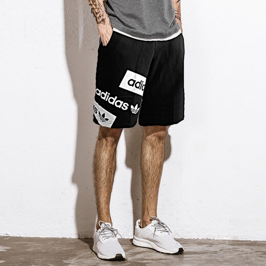 阿迪达斯 （adidas） 裤子男 2025夏季新款运动裤时尚潮流裤子快干透气短裤男 IC1484/快干/三条纹 均码 M