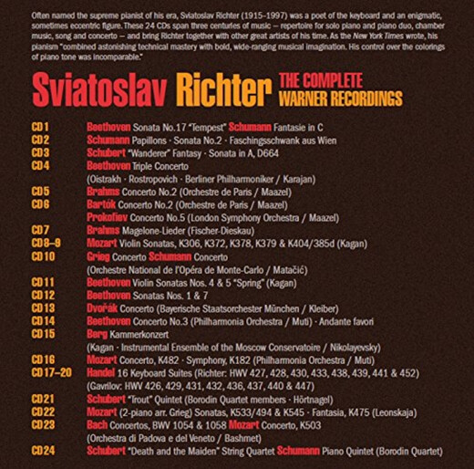 Рихтер Уорнер записывает полную коллекцию 24CD
