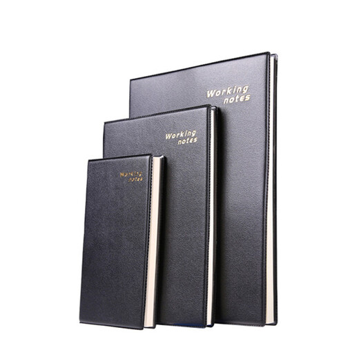 Xitong Black Notebook Laptop A5 Leather Printer 25K Business Notebook Diary 72 Pages 832 Large Book 16K Black (25.8cm*18cm)