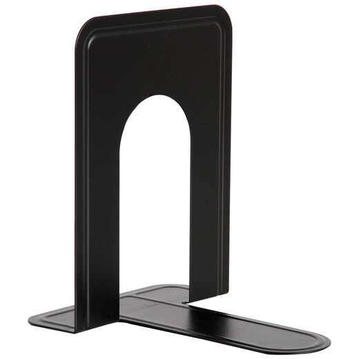 Deli Book Stand Metal Classification Book Clip Reading Book Clip Bookshelf Table Student Library Bookstop Bookshelf Stand Bookshelf Clip Separation Board [Two pieces/one price] [Medium black 2 pieces] High 17.5cm 9272
