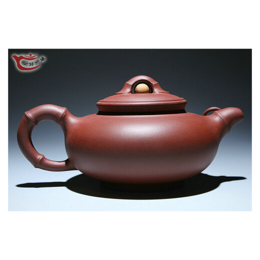 [One sand, one gravel] Genuine Yixing purple sand pot original ore bottom tank green 520ml large capacity famous handmade Xiaoyao bamboo