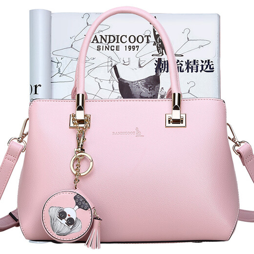 Fashion Style Kangaroo (BANDICOOT) Women's Handbag Fashion Cartoon Shoulder Bag Women's Crossbody Bag 0024 Pink