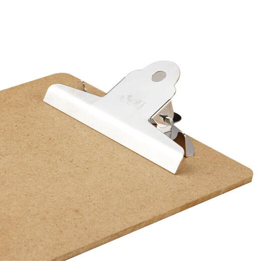 
Deli writing board clip A4/A5/C6 file report clip clamp cardboard writing board clip pad board 9227 earth brown [A4 wood texture] butterfly sieve hook