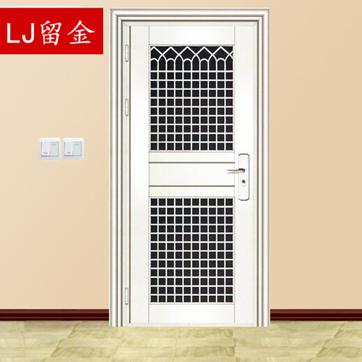 Gold retention 304 stainless steel hollow entry door with window single opening double opening double opening ventilation glass door installed in Shanghai area ordinary 304 unit price per square meter