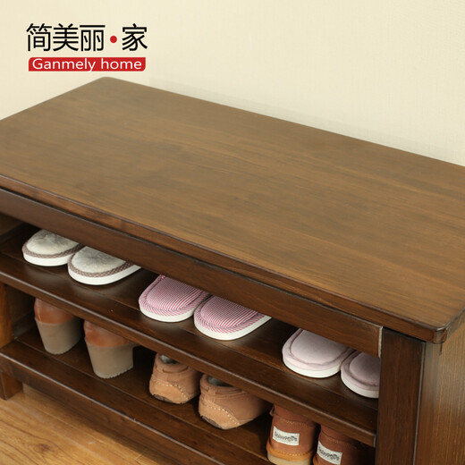 简美丽家 实木美式换鞋凳脚凳矮凳收纳穿鞋凳美式客厅家具 美式 1米JM702-100