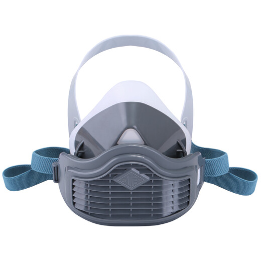 Tangfeng Silicone Masque à poussière industrielle Goute de poussière Décoration de charbon Mine Bois Profession professionnelle Protection de travail Nettoyage Masque Masque Protection de poussière Masque Masque Labour Masque 1502 Masque en silicone blanc + 20 morceaux de Coton de filtre KN95