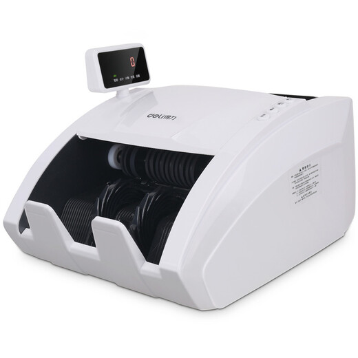 Deli Money Counter New Version RMB Bank Dedicated Small Portable Office Home Mini Upgrade New Version Smart Money Counter Intelligent Voice Hybrid Money Counter 3901S Compact Portable Dual Screen Display Class C