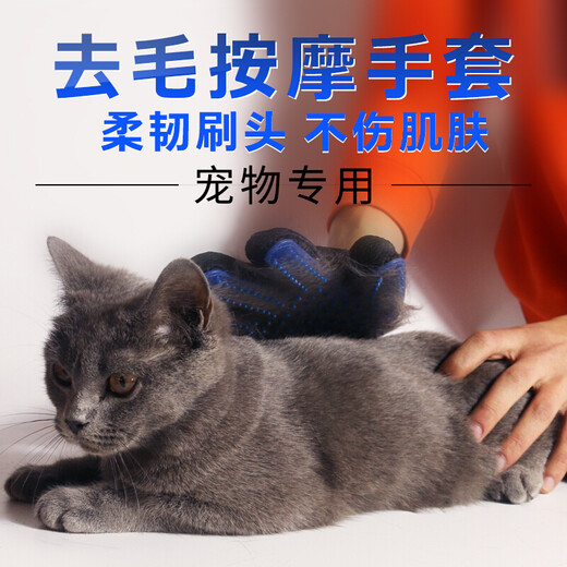 Pet dog and cat hair removal brush, comb hair removal gloves, cat bath brush and massage comb, cat brush, Teddy golden hair brush supplies, cat hair removal gloves, right-hand single pack